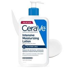 CeraVe Intensive Moisturizing Lotion, Hydro-Urea 16 Fl Oz (Pack of 1), White
