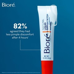 Biore Paint & Peel Liquid Pimple Patch, Invisible 0.5 Ounce (15ml), Clear