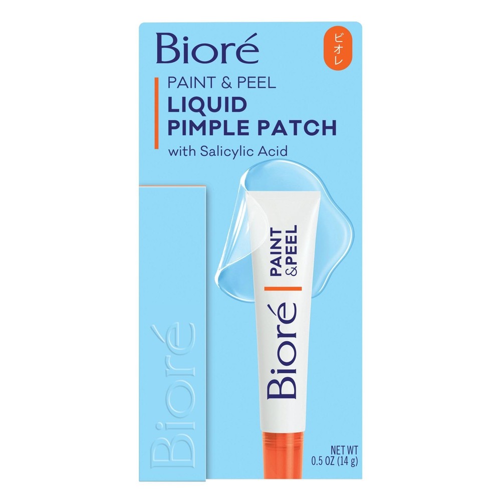 Biore Paint & Peel Liquid Pimple Patch, Invisible 0.5 Ounce (15ml), Clear