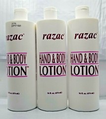 PACK OF 3-RAZAC Hand & Body Lotion -16oz EACH
