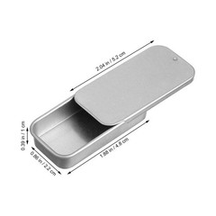 18 Pcs Empty Metal Tins with Lid Tinplate Rectangular Candy Storage Boxes