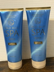 2 Bath & Body Works True Blue Spa Shea Butter Super Rich Body Cream 8 oz ea New