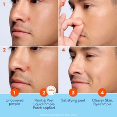 Biore Paint & Peel Liquid Pimple Patch, Invisible 0.5 Ounce (15ml), Clear