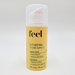 Feel Face Serum 30ml Refinishing Night Cream 5% Lactic Acid Squalane Tones Evens