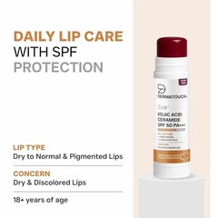 DERMATOUCH Kojic Acid Ceramide SPF 50 PA+++ Tinted Wine Lip Balm – 5g