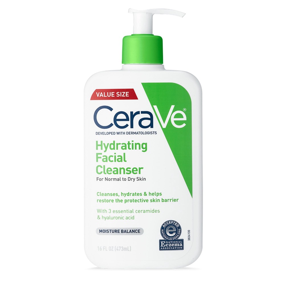 CERAVE Hydrating Facial Cleanser For Normal To Dry Skin 16 Fl. Oz. NEW
