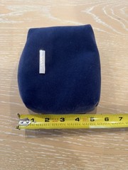 La Mer Blue Velvet Zip Cosmetic Bag, Brand New, with metal charm
