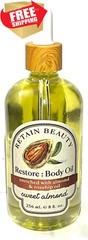 Retain Beauty * Hydrate & Restore * Body Oil Enriched with Almond & Rosehip oil