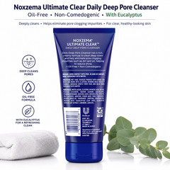 Noxzema Deep Pore Cleanser 5 Pack w/ Eucalyptus Oil Face Wash 6 Oz Each