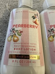 Lot Of 3 Bottles Bath & Body Works Pearberry Daily Body Lotion Cream NEW