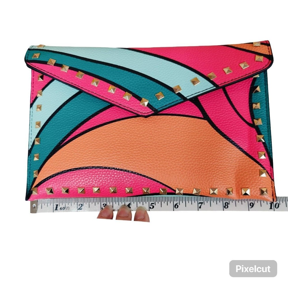 BeautyBio x Giuliana Women’s Multicolor Clutch Capri Grommets 10″ Long Chic