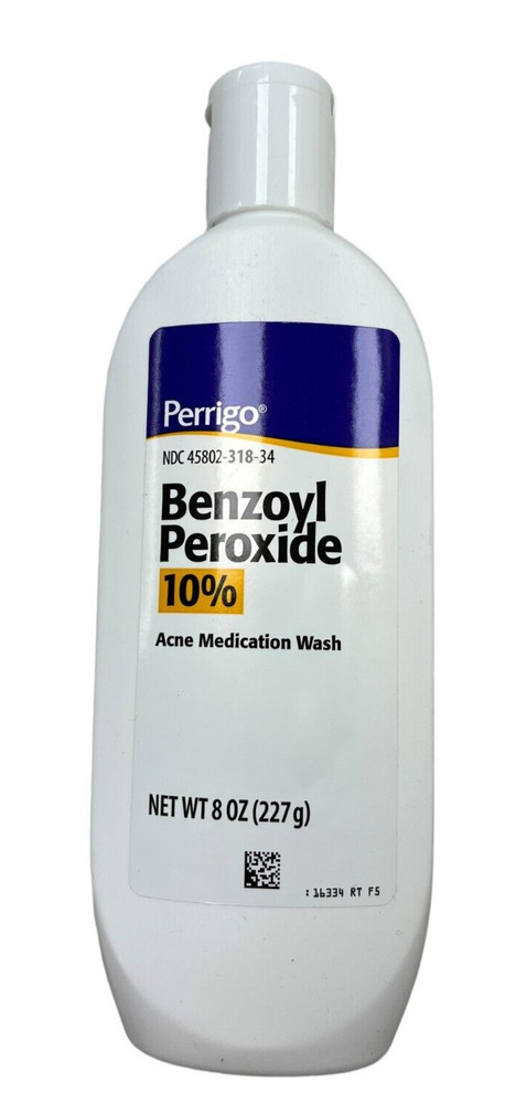 Benzoyl Peroxide 10% WASH 8oz XL SIZE PERRIGO – PHARMACY GRADE ^