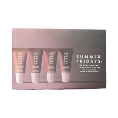 Summer Fridays Lip Butter Balm Mini Neutrals Set 4x5g Vegan Vanilla Scents