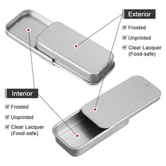 18 Pcs Metal Candy Tins Empty Tins with Lid Rectangular Tinplate Boxes