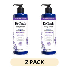 2 PACK Dr Teal’s 24 Hour Moisture Body Lotion – 18 fl oz, Lavender Essential Oil