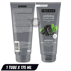 Freeman Charcoal Black Sugar Polishing Mask Scrub 175ml Vegan Detox New