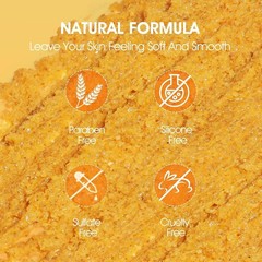 New Turmeric Body Scrub -Acne Dark Spots Smooth Skin Exfoliate Natural Soft Skin