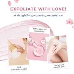 3 Packs X 280g Dove Body Scrub Sakura Smoothie Expoliating Polish NEW