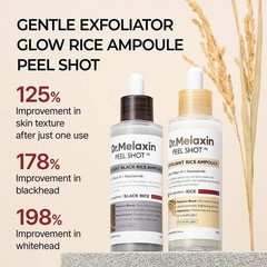 NEW LUXRY Dr.Melaxin Rice Peeling Shot Ampoule Duo (White Rice + Black Rice)