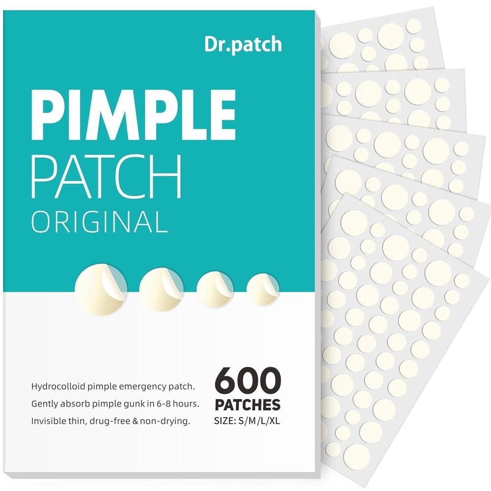 Pimple Patches 600 Count with Salicylic Acid, Hydrocolloid & Tea Tree