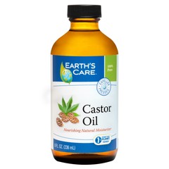Earth’s Care Pure Expeller Pressed Castor Oil For Hair, Skin and Eyebrows, 8 oz