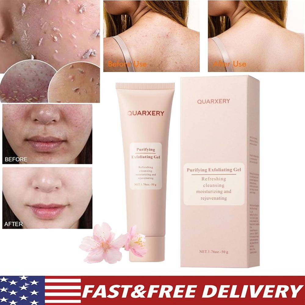 Exfoliating Purifying Gel, Quarxery Purifying Cream for Face & Body 50g