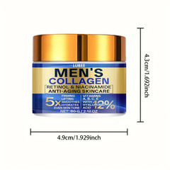 Men’s Retinol Collagen Face Cream 60g – Hyaluronic Acid Vitamin C Moisturizer