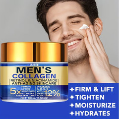 Men’s Retinol Collagen Face Cream 60g – Hyaluronic Acid Vitamin C Moisturizer