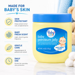 Baby Love Petroleum Jelly Baby Fresh Scent Skin Protectant 6oz – 2 Pack