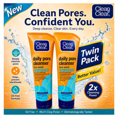 2X Clean & Clear Deep Action Daily Pore Facial Cleanser(100g)Skin Care Face Wash