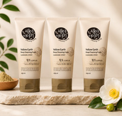 3 Pack Kwailnara Cleansing Story Yellow Earth Deep Cleansing Foam New Sealed
