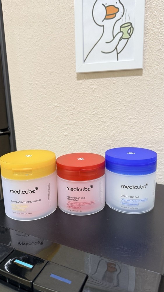 medicube Peeling Pad Set: Kojic Acid Turmeric, Red Succinic, Zero Pore