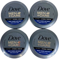 Dove Men+Care Ultra Hydra Cream Face Hands & Body Moisturizer 2.35oz each (4-Pk)