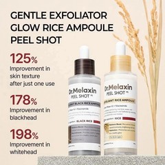 Exfoliating Glow Shot Peel White and Black Rice Ampoule Duo Soft Dr.Melaxin Aci1