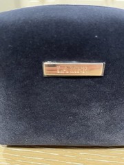 La Mer Blue Velvet Zip Cosmetic Bag, Brand New, with metal charm