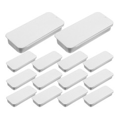 18 Pcs Tinplate Metal Tins With Lid Rectangular Empty Candy Boxes For Jewelry