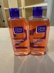 2 Clean & Clear Essentials Deep Cleaning Astringent Oil-Free 8oz ORIGINAL EXPIRE
