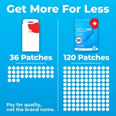 PatchRx Pimple Patches for Face (120 1 Count (Pack of 120), 120