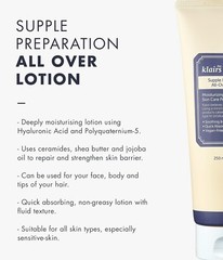 Dear Klairs Supple Preparation All-over lotion, Daily face and body moisturizer