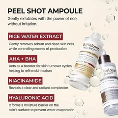 Exfoliating Glow Shot Peel White and Black Rice Ampoule Duo Soft Dr.Melaxin Aci1
