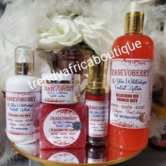 5pcs. CranEvoberry 5D Whitening Fast Action Set. Lotion, Serum,Cream, Soap, Gel