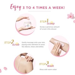 3 Packs X 280g Dove Body Scrub Sakura Smoothie Expoliating Polish NEW