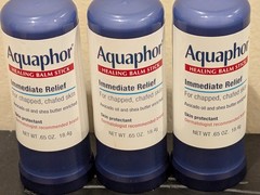 3x Aquaphor Healing Balm Stick Skin Protectant Avocado 07/2027 0.65 Oz