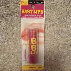 Maybelline New York Baby Lips Lip Balm 25 Pink Punch SPF 20 Vitamin E 0.15 oz
