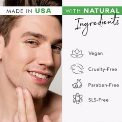 Facial Scrub Exfoliator – USA Made with Natural & 2 Fl Oz (Pack of 1), Green