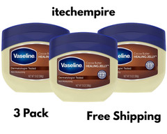3 Pack Vaseline Healing Jelly Moisturizer, Dry Cracked Skin Cocoa Butter 13 Oz