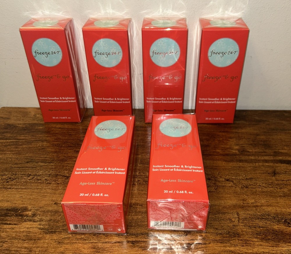 (6 Packs) Freeze 24-7 Freeze and Go Instant Brightener and Smoother, 0.68 fl. oz