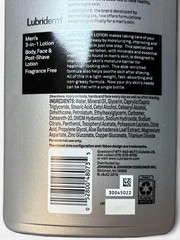 Lubriderm Men’s 3 in 1 Lotion Fragrance Free Body Face Post Shave – 16 fl oz