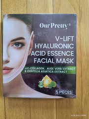 V-Line Mask Double Chin Mask with Hyaluronic Acid & Aloe Vera for Jawline 5 Pack