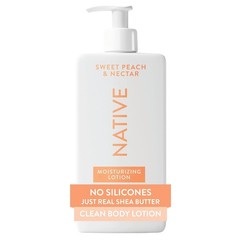 Native Body Lotion, Sweet Peach & Nectar, 48-Hour Hydration for Dry & Sensitive